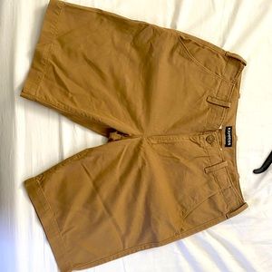 Express size 30W khaki brown shorts.